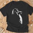 シェットランド・シープドッグ ポートレート シルエット 犬 シェルティー・ドッグ Tシャツ 高齢者への贈り物