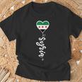 シリア国旗 ダマスカス シリア国旗 I Loveyria Tシャツ 高齢者への贈り物