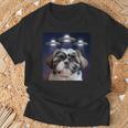 シーズー 犬 シウツー 犬 エイリアン Ufohitzhu おもしろい シーズー 長袖tシャツ Tシャツ 高齢者への贈り物