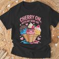 チェリー・オン・ウィズ・マイ・ミニ・ミー・アイスクリーム・ラブ Tシャツ 高齢者への贈り物