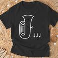 チューバ 楽器 吹奏楽 オーケストラ シンプル 音楽 Tシャツ 高齢者への贈り物