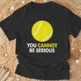 テニス ユーモア You Cannot Beerious ラケット スポーツ Tシャツ 高齢者への贈り物