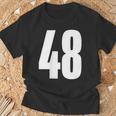 ナンバーフォーティーエイト 48 スポーツチーム制服 誕生日 48 Tシャツ 高齢者への贈り物