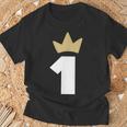 ナンバーワン 王冠 1年 1周年 Tシャツ 高齢者への贈り物