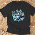 バイキング ペンギン ヘルメット 斧 ポーラーライト Tシャツ 高齢者への贈り物