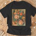 バラの花束 ルノワール 印象派 カラフル絵画 Tシャツ 高齢者への贈り物