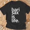 バリトンサックス サックスプレイヤー サックスフォニストギフト Tシャツ 高齢者への贈り物