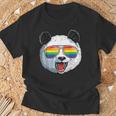 パンダ ゲイプライド Lgbt レインボーフラッグ サングラス Lgbtqギフト Tシャツ 高齢者への贈り物