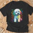 ビション・フリーゼ好きのかわいいビション・フリーゼの犬 Tシャツ 高齢者への贈り物