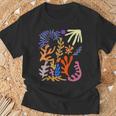 マティス 絵画 美的 花 人工抽象 秋 Tシャツ 高齢者への贈り物