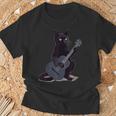 ミュージシャン黒猫ギタリストボンベイキャッツウィズギター Tシャツ 高齢者への贈り物