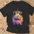 モルモット ユニコーン ギニコーン 面白い ペット モルモット好き 長袖tシャツ Tシャツ 高齢者への贈り物