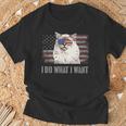 ラグドールキャット I Do What I Want Retro Usa おもしろ猫 Tシャツ 高齢者への贈り物