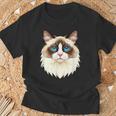 ラグドール猫ラグドール猫猫ママ甘いラグドール猫 Tシャツ 高齢者への贈り物