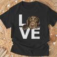 ラブラドールラブチョコレートラボラバー Tシャツ 高齢者への贈り物