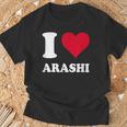 レッドハート I Love Arashi Tシャツ 高齢者への贈り物