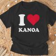 レッドハート I Love Kanoa Tシャツ 高齢者への贈り物