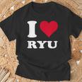 レッドハート I Love Ryu Tシャツ 高齢者への贈り物