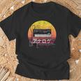 レトロ 80年代 日本風 シンスウェーブ アナログシンセサイザー Tシャツ 高齢者への贈り物