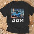 レトロ Jdm 日本ドリフトレース チューニングカー 東京スカイライン ギフト 長袖tシャツ Tシャツ 高齢者への贈り物