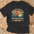 レトロ サツマイモ Did Nothing Wrong ヴィンテージ サツマイモ Tシャツ 高齢者への贈り物