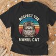 レトロ リスペクト マヌル 猫 ヴィンテージ グランジ マヌル 猫好き Tシャツ 高齢者への贈り物