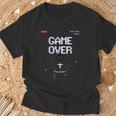 レトロアーケードゲームオーバーゲーム Tシャツ 高齢者への贈り物