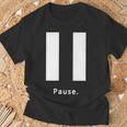 一時停止ボタン 長袖tシャツ Tシャツ 高齢者への贈り物