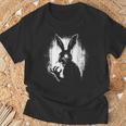 不気味なゴスウサギ、ホラーバニー、奇妙なコアウサギ Tシャツ 高齢者への贈り物