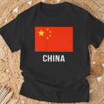 中国国旗シャツ Tシャツ 高齢者への贈り物