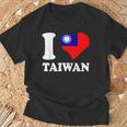 台湾の誇り 台湾のルーツ I Love Taiwan 台湾国旗 Tシャツ 高齢者への贈り物