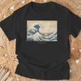 富士山、北斎、浮世絵、江戸時代、版画、お土産、日本旅行、日本美術、伝統、かっこいい、富嶽三十六景、和風 Tシャツ 高齢者への贈り物