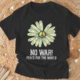 戦争なし、平和、反戦、戦争なし 長袖tシャツ Tシャツ 高齢者への贈り物