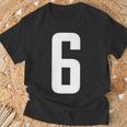 番号 6インチ ホワイト Tシャツ 高齢者への贈り物