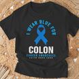 結腸直腸癌 I Wear Blue For Colon Cancer Awareness Tシャツ 高齢者への贈り物