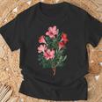 美しいツツジの花のイラストブルーム植物愛好家 長袖tシャツ Tシャツ 高齢者への贈り物