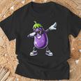 茄子を軽くたたく面白い野菜ギフト ナス付き Tシャツ 高齢者への贈り物