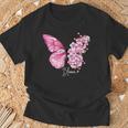 蝶と花、日本の桜と蝶 Tシャツ 高齢者への贈り物