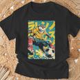 面白い 漫画 アニメ 日本美術 カワウソ サッカー 選手 キッズ 男性 長袖tシャツ Tシャツ 高齢者への贈り物