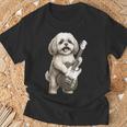 面白いtシャツ シーズー 犬 ギター イヌ メンズ 犬好き グッズ かわいい おもしろ 面白い 服 ネタ Tシャツ 高齢者への贈り物