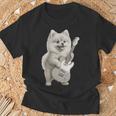 面白いtシャツ ポメラニアン 犬 ギター イヌ メンズ 犬好き グッズ かわいい おもしろ 面白い 服 ネタ 長袖tシャツ Tシャツ 高齢者への贈り物
