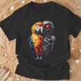 面白いオウムロボット動物愛好家サイボーグオウムロボット Robot Parrot Lover Cyborg Ai Tシャツ 高齢者への贈り物