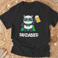 面白いパンダパンダビールドリンカー パンダビール Tシャツ 高齢者への贈り物