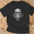 頭骨kull 髑髏 マノコルナ-クールな音楽スカルロッカーグリーティングスカル Zugaikotsu 頭蓋骨 Tシャツ 高齢者への贈り物