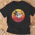 鶴 Crane Retrounset 鶴 Tシャツ 高齢者への贈り物