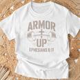 Armor Up Gym Christian Workout Dumbbell Cross Barbell T-Shirt Gifts for Old Men Armor Up Gym Christian Workout Dumbbell Cross Barbell T-Shirt Gifts for Old Men