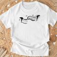 Arte Rupestre De La Edad De Piedra Por Dos Caballos De Pech Merle Manga Larga Camiseta unisex Regalos para ancianos