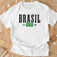 Brasil Est 1500 ブラジル ブラジリアン 国旗 プライド 長袖tシャツ Tシャツ 高齢者への贈り物