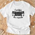 Certifia Mejor Papa Del Mundo Regalo Fete Peras Camiseta unisex Regalos para ancianos
