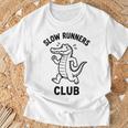 Crocodilelow Runners Club おもしろランニングマスコット 長袖tシャツ Tシャツ 高齢者への贈り物